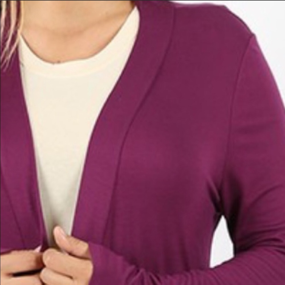 🍭 NWT Plum Cardigan - Picture 2 of 3